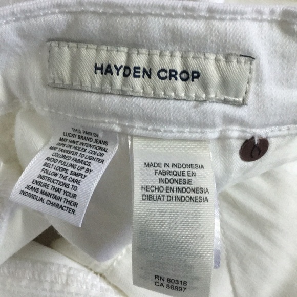 Lucky Brand White High-rise Cropped Jeans - Picture 3 of 4